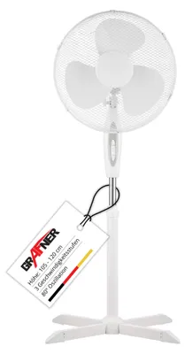 Produktbild von Grafner® Standventilator mit Oszillationsfunktion Weiß Ø 40 cm x 105-120 cm