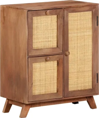 Image de The Living Store Buffet 60x35x75 cm Bois massif Mango