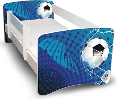 Produktbild von Best for Kids Kinderbett 90x180 cm mit Matratze und Rausfallschutz Goal