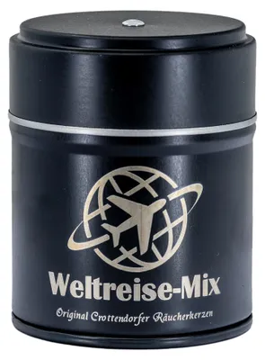 Produktbild von Crottendorfer Räucherfass mit Räucherkerzenhalter - Weltreise - inklusive 20 Räucherkerzen M mit exotischen Düften