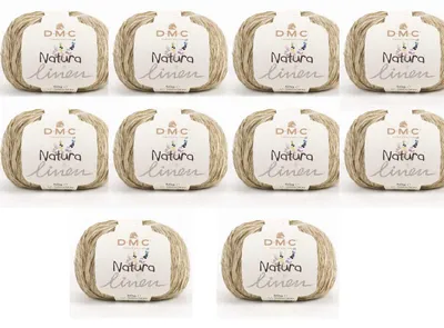 Produktbild von Auslaufmodell 10x Natura Linen von DMC – Premium Sommergarn mit Leinen (50 g) color (31)