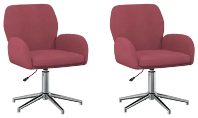 Produktbild von vidaXL Drehstühle 2 Stk. 54 x 58 x 90 cm Weinrot Stoff