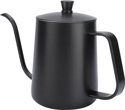 Produktbild von Edelstahl Schwanenhals Teekessel Pour Over Kaffee Langer schmaler Auslauf Tropfkanne (350ml)