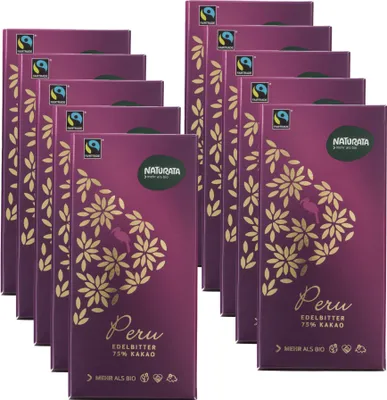 Produktbild von Peru Edelbitter 75%, 10 x 100 g