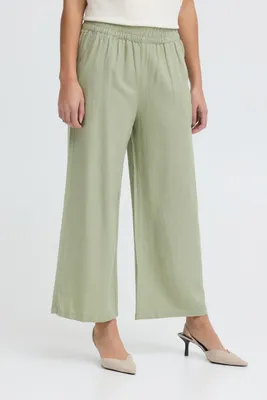 Produktbild von Oxmo OXNInna Damen Hose Freizeithose Pants Leinenmix Loose Fit