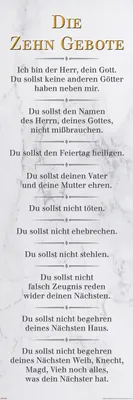 Produktbild von Die 10 Gebote - Slim-Poster - Weiß