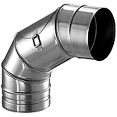 Obrázok produktu pre Schiedel Prima Plus nastaviteľné koleno, 0–90°, s odbočkou, priemer 150 mm, 1 ks.