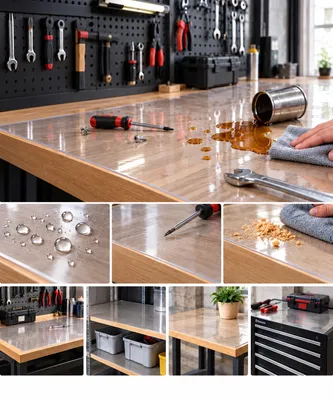 Produktbild von Tischdecke PVC Tischfolie Transparent 2mm Schutzfolie Tischschutz Tischmatte