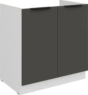 Immagine prodotto di Mobile lavabo LUNARA - larghezza 80 cm, grafite / bianco