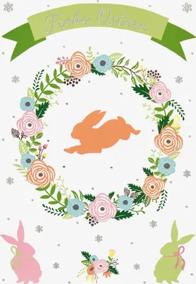 Produktbild von Ostern  Glückwunschkarte im Format 115 x 17cm mit Umschlag