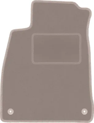 Produktbild von Fahrerfußmatte Velours beige passend für Audi A4 B9 (2015-, Sportback, Limousine, Kombi, Avant, Allroad) – mit Befestigungen – passgenau
