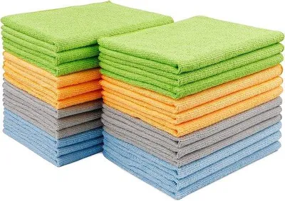 Produktbild von Famanu Mikrofasertücher 24er Set - Weich und saugfähig für Haushalt, Küche und Auto
