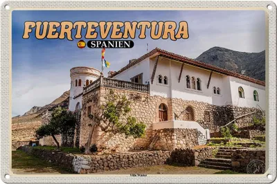 Produktbild von Blechschild Reise 30x20cm Fuerteventura Spanien Villa Winter