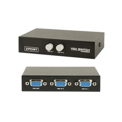 Produktbild von I07C VGA SVGA Monitor Switch 2-in-1 – VGA Umschalter Box für PC, LCD Monitor, TV & Beamer
