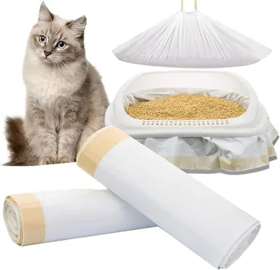 Produktbild von Katzentoilettenbeutel 2-Pack, 14 Stück, 941x457mm, Stark, Für Mittelgroße und Große Katzenklos