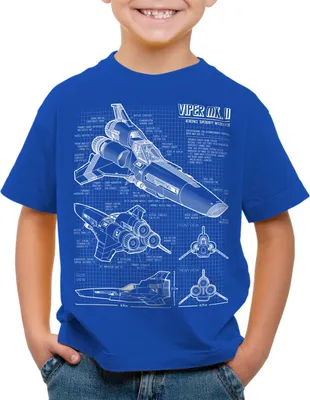 Produktbild von style3 Mark II Blaupause T-Shirt Kinder galactica