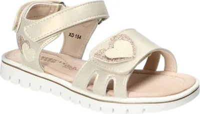 Produktbild von AMERICAN CLUB XD154 Solide KinderSandalen, Naturleder Innensohle, Klett Sandalen, Sandalen für Mädchen, Beige 31