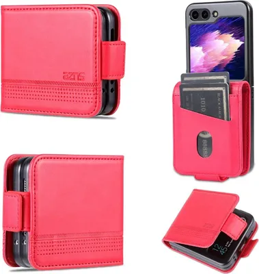 Produktbild von König Design Hülle kompatibel mit Samsung Galaxy Z Flip5 5G Kunstleder Handyhülle - Handy Case Rot