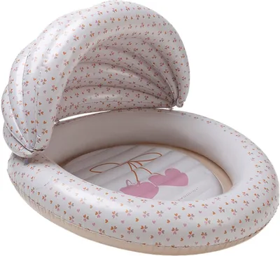 Zdjęcie produktu dla Swim Essentials Basen 100 cm Beżowy baldachim Cozy Hearts 100 x 77 cm | Basen dla dzieci