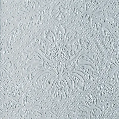 Produktbild von Servietten Papier 33x33cm mit Ornamenten geprägt 20 Stück Silber