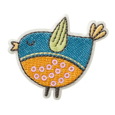 Produktbild von Mono Quick 06162 Vogel mit Pailletten Bügelbild, Patch, ca. 4,6 x 5,1 cm