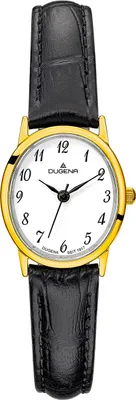 Produktbild von Dugena Damen-Armbanduhr Vintage, Quarz, Edelstahl, Lederarmband, 3 bar