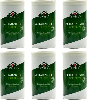 Produktbild von Swiss Schabziger Reibekäse Schweizer Hart-Käse 6x 70g gerieben