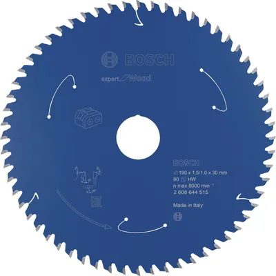 Produktbild von Kreissägeblatt für Akkusägen Expert for Wood, 190 x 1,5/1 x 30, 60 Zähne