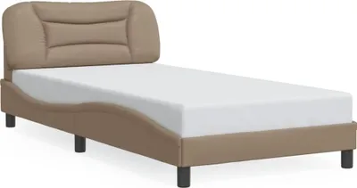 Produktbild von vidaXL Bettgestell ohne Matratze "Hvar" Cappuccino-Braun 100x200 cm Kunstleder