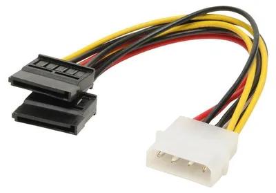 Produktbild von Adapter 4pol 5.25 Powerst./ 2x15pol S-ATA 0,13m