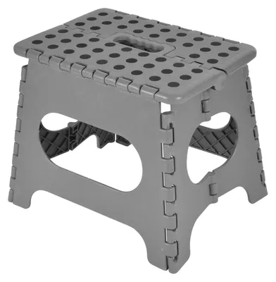 Obrázek produktu pro Plastový, skládací stupínek, rozměry 31 x 22 x 27 cm, nosnost 150 kg, barva antracit