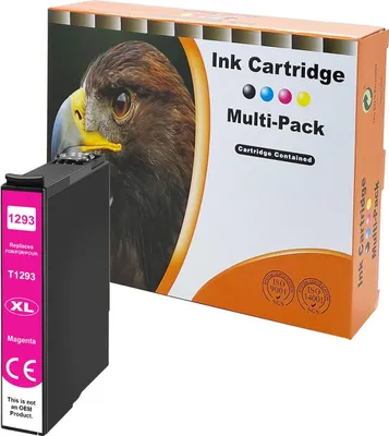 Produktbild von D&C Tintenpatronen ersetzt Epson T1293 Magenta, kompatibel mit WorkForce WF-3520 WF-3540 WF-7515, Stylus SX235W SX425W SX445W