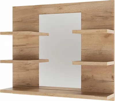 Produktbild von Badspiegelschrank Vicco Wilbur Goldkraft Eiche 58.8 x 50 cm mit Regalen, Model 56241