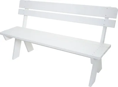 Obrázok produktu pre Záhradná lavička HWC-L66, lavička drevená lavička parková lavička, gastronomická kvalita, masívne drevo 148cm ~ biela