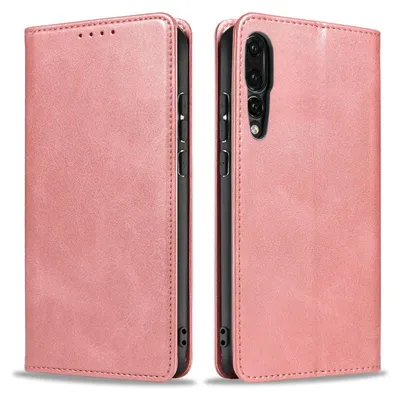 Produktbild von Handyhülle für Huawei P20 Pro Kunstleder Flip Cover Hülle Klapphülle Case Kartenfach Farbe: Rosa
