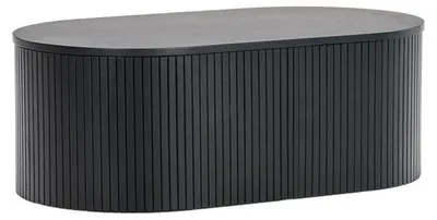 Immagine prodotto di Elegante tavolino ovale con strisce verticali in nero