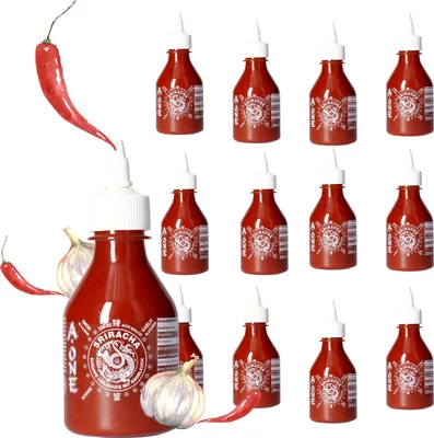 Produktbild von A-ONE Sriracha Sauce mit Knoblauch 12 x 200ml - scharfe Hot Chilli Garlic Chilisauce - Perfekt für Gastro