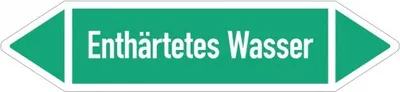 Produktbild von Dreifke® Aufkleber I RKZ-Etikett Enthärtetes Wasser, DIN 2403, grün/weiß, ab ...