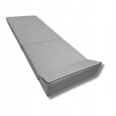 Produktbild von Klappmatratze mit Kopfteil Wasserfester Outdoor-Bezug Hellgrau Matratze Faltmatratze Camping Erwachsene Kinder 200x70x10cm