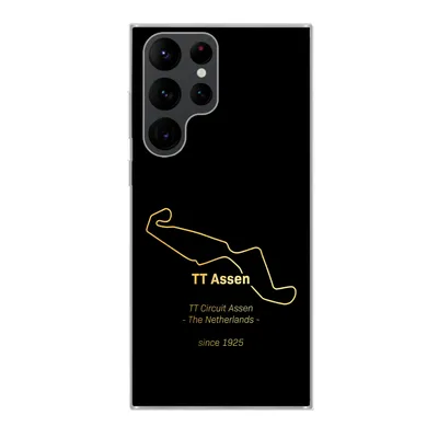 Produktbild von MuchoWow® Handyhülle Schutzhülle Hülle für Samsung Galaxy S22 Ultra TT Assen - Rundkurs - Gold Silikon Softcase Handy Hülle - Abbildung