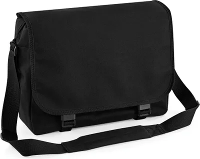 Image de BagBase BG21 | Sac à bandoulière Messenger Bag | 38 x 30 x 12 cm - Couleur : Black - Taille : 38 x 30 x 12 cm
