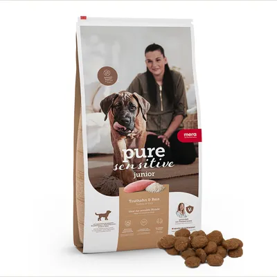 Produktbild von MERA Pure Sensitive Junior Truthahn & Reis 4kg Welpenfutter