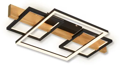 Produktbild von LED Deckenlampe Holz LED Deckenleuchte Wohnzimmer Schlafzimmer Dimmbar Backlight