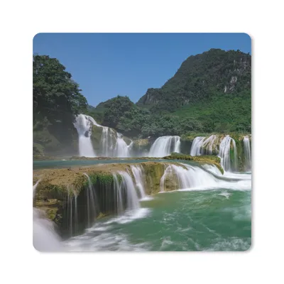 Produktbild von MuchoWow® Mauspad Mousepad Wasserfälle - Berge - Natur 20x20 cm - Mousepads - Maus Mat - Pad - Mausunterlage - Desk Mat - Bureauartikeln