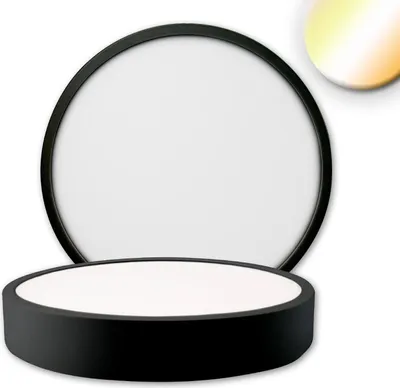 Produktbild von ISOLED LED Deckenleuchte PRO schwarz, 24W, rund, 225mm, ColorSwitch 2700/3000/4000K, dimmbar