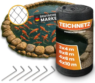 Produktbild von Teichnetz feinmaschig 15 x 15 mm, 4 x 6 m, UV-beständig, Schutz vor Vögeln und Blättern