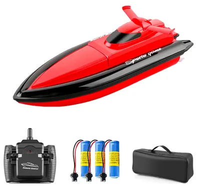 Produktbild von 800 ferngesteuerte Boote 2.4G 20km / h RC Boot RC Spielzeug Geschenk für Kinder Erwachsene Jungen Mädchen mit Tasche 3 Batterie