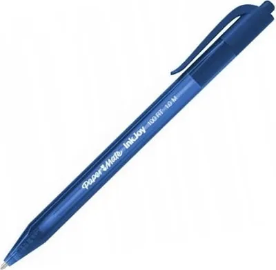 Zdjęcie produktu dla Papermate InkJoy 100 RT, Spinacz, Przyciskany długopis, Niebieski, 20 szt., Średni