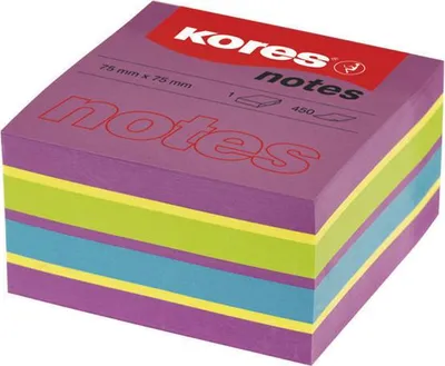 Obrázek produktu pro Kores 48464, Čtverec, Vícebarevný, 75 mm, 75 mm
