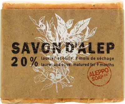 Image de Savon D'alep 20% Laurier Hydratant Naturel, Purifiant Doux - Aleppo Soap